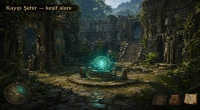 Slotime Kayıp Şehir Görevleri keşif alanı görüntüsü