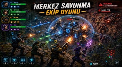 Slotime Merkez Savunma kooperatif modu ekip görüntüsü